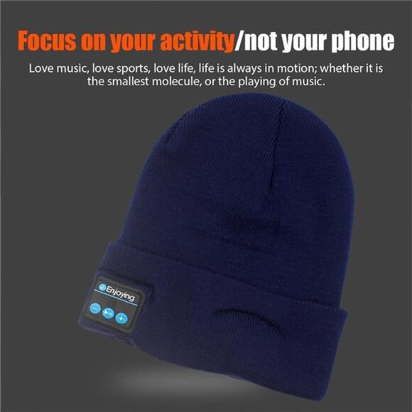 Winter Sports Bluetooth Hat Warm Beanie Music Wireless Bluetooth Headset - Picture 3 of 7